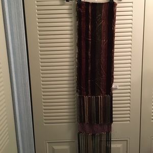 Collection XIIX Ltd Velvet Scarf w/Fringe